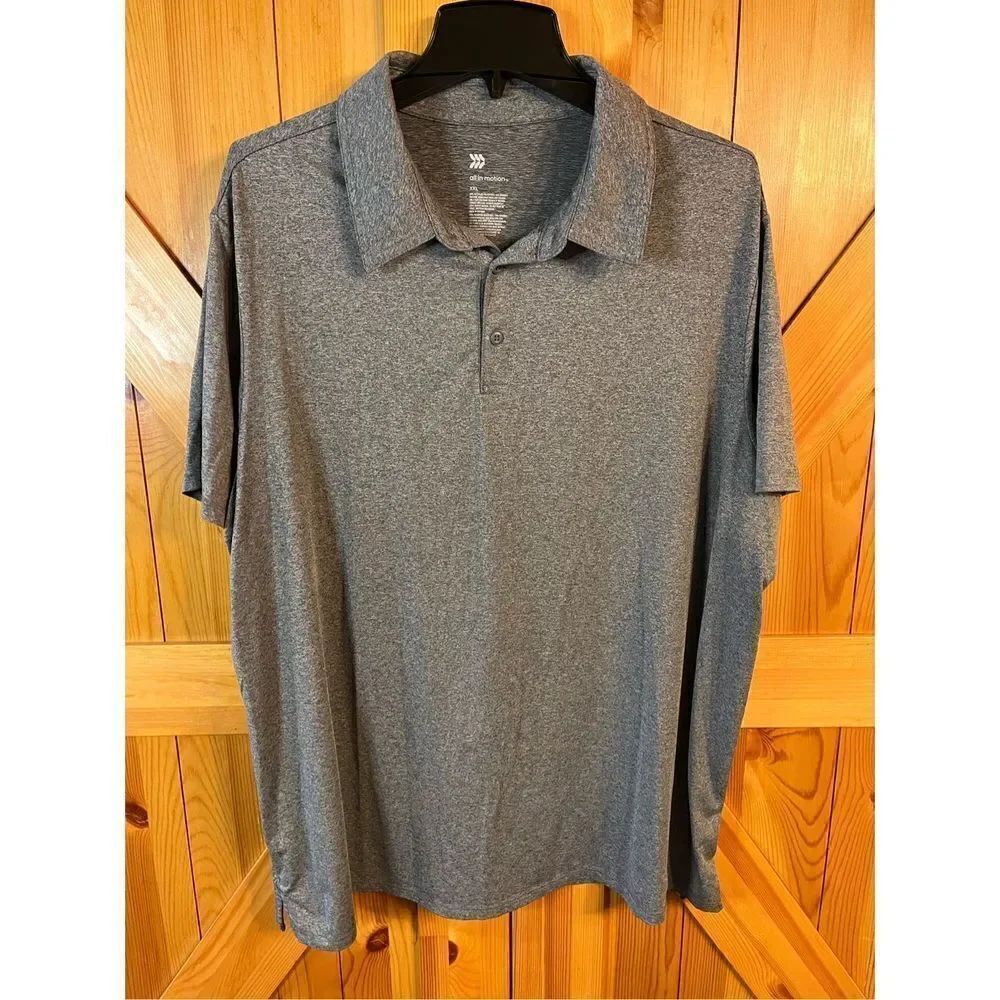 ALL IN MOTION Men’s Gray Polo, Size XXL (2660)